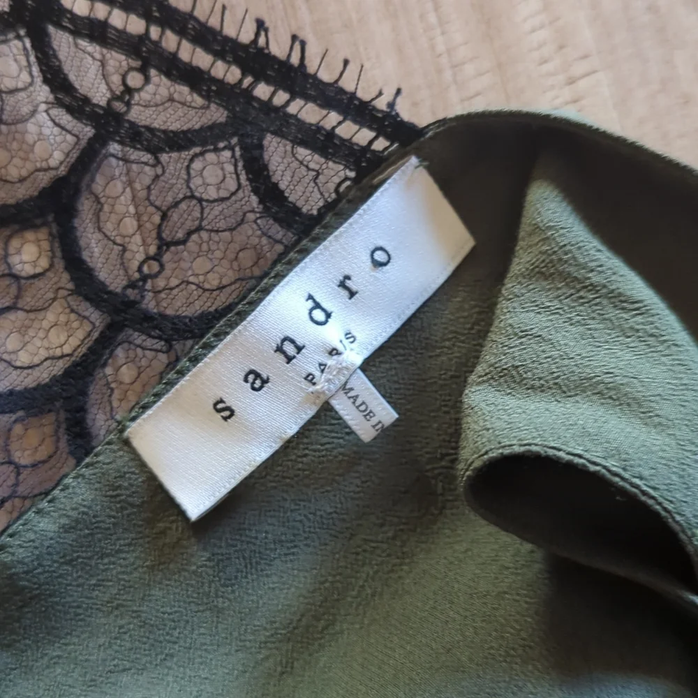 Sandro plunge neck midi dress - Picture 5 of 15